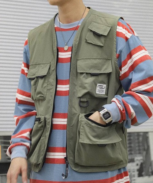 BENDER TOKYO(ベンダートウキョウ)の「【BENDER TOKYO】ビッグポケット フィッシングベスト(ベスト・メンズ・ブラック/カーキ・M/L/XL/XXL)」の7枚目の写真