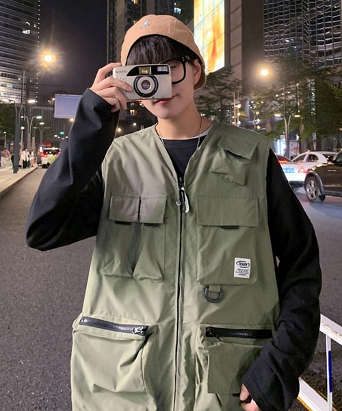 BENDER TOKYO(ベンダートウキョウ)の「【BENDER TOKYO】ビッグポケット フィッシングベスト(ベスト・メンズ・ブラック/カーキ・M/L/XL/XXL)」の19枚目の写真