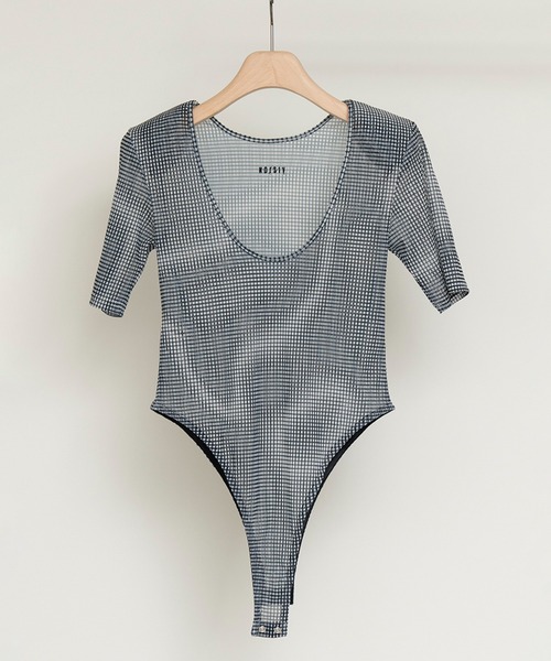 PRANK PROJECT（プランクプロジェクト）の「モアレプリントチュールボディスーツ / Moire Printed Tulle Bodysuit（Tシャツ/カットソー・レディース・マルチ・FREE）」の8枚目の写真