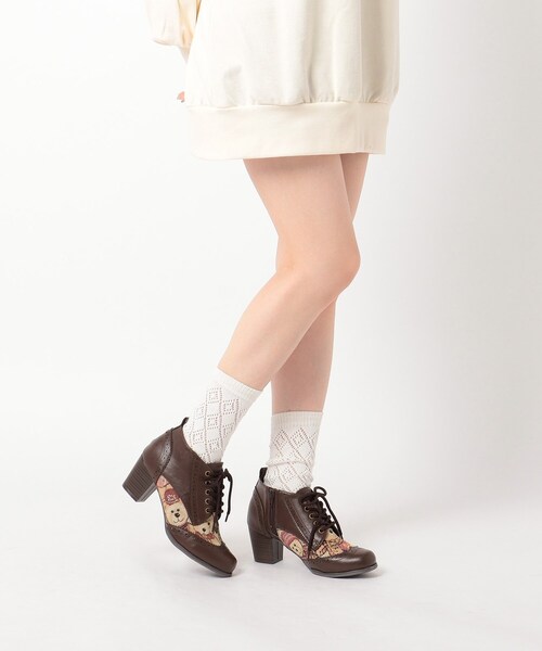 cs T&P（シーエスティーアンドピー）の「オックスフォードブーティ（パンプス・レディース・ブラック/ダークブラウン/ワインレッド/キャメル/ネイビー系6・S/M/L/LL）」の13枚目の写真