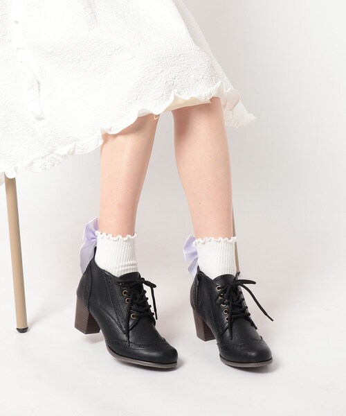 cs T&P（シーエスティーアンドピー）の「オックスフォードブーティ（パンプス・レディース・ブラック/ダークブラウン/ワインレッド/キャメル/ネイビー系6・S/M/L/LL）」の2枚目の写真