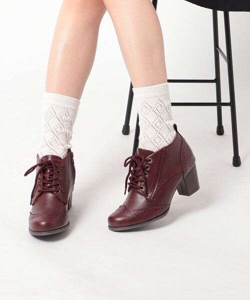 cs T&P（シーエスティーアンドピー）の「オックスフォードブーティ（パンプス・レディース・ブラック/ダークブラウン/ワインレッド/キャメル/ネイビー系6・S/M/L/LL）」の5枚目の写真