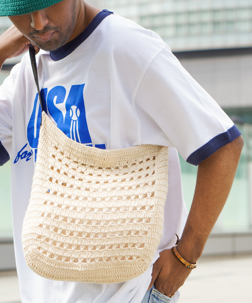 JOINT WORKS（ジョイントワークス）の「【SUBLiME/サブライム】 CTN HANKNIT BAG（ショルダーバッグ・メンズ・ブラック/オレンジ/グリーン/アイボリー・FREE）」の15枚目の写真