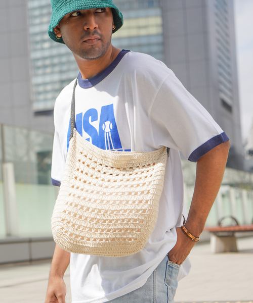 JOINT WORKS（ジョイントワークス）の「【SUBLiME/サブライム】 CTN HANKNIT BAG（ショルダーバッグ・メンズ・ブラック/オレンジ/グリーン/アイボリー・FREE）」の16枚目の写真