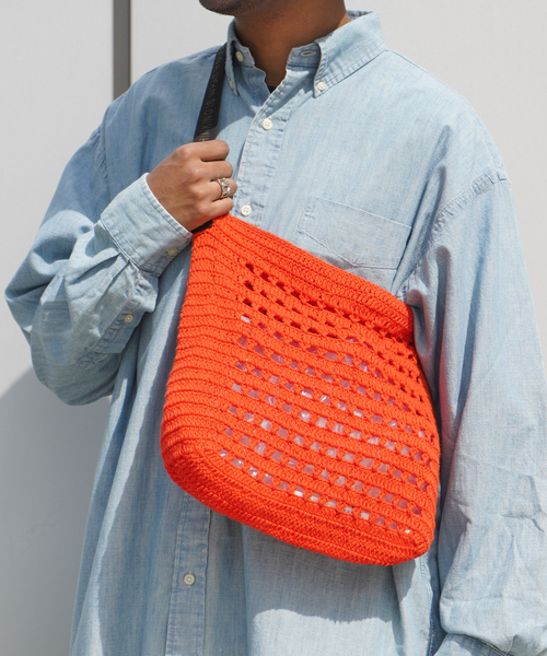 JOINT WORKS（ジョイントワークス）の「【SUBLiME/サブライム】 CTN HANKNIT BAG（ショルダーバッグ・メンズ・ブラック/オレンジ/グリーン/アイボリー・FREE）」の17枚目の写真