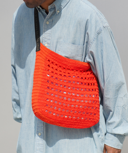 JOINT WORKS（ジョイントワークス）の「【SUBLiME/サブライム】 CTN HANKNIT BAG（ショルダーバッグ・メンズ・ブラック/オレンジ/グリーン/アイボリー・FREE）」の18枚目の写真