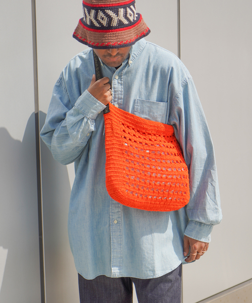 JOINT WORKS（ジョイントワークス）の「【SUBLiME/サブライム】 CTN HANKNIT BAG（ショルダーバッグ・メンズ・ブラック/オレンジ/グリーン/アイボリー・FREE）」の19枚目の写真