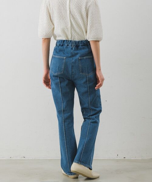 RETRO GIRL（レトロガール）の「センターシームセミフレアPT(デニム)（デニムパンツ・レディース・ブルー/ブラック/ライトブルー・LARGE/MEDIUM）」の10枚目の写真