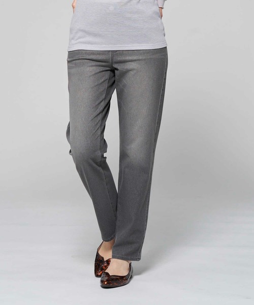 HONEYSUCKLE ROSE（ハニーサックルローズ）の「【接触冷感】【HONEYSUCKLE ROSE】サラサラクールジーンズ（デニムパンツ・レディース・ダークインディゴブルー/ダークグレー/ブラック/ライトインディゴブルー・L/M/S/XS）」の3枚目の写真