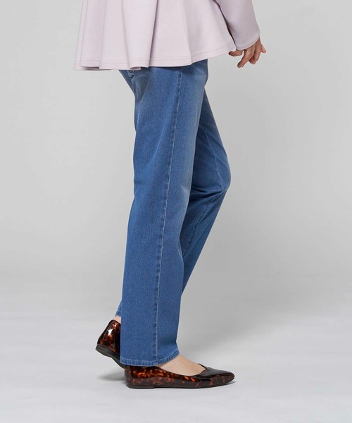 HONEYSUCKLE ROSE（ハニーサックルローズ）の「【接触冷感】【HONEYSUCKLE ROSE】サラサラクールジーンズ（デニムパンツ・レディース・ダークインディゴブルー/ダークグレー/ブラック/ライトインディゴブルー・L/M/S/XS）」の16枚目の写真