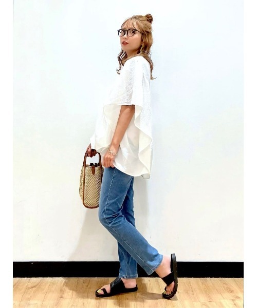 HONEYSUCKLE ROSE（ハニーサックルローズ）の「【接触冷感】【HONEYSUCKLE ROSE】サラサラクールジーンズ（デニムパンツ・レディース・ダークインディゴブルー/ダークグレー/ブラック/ライトインディゴブルー・L/M/S/XS）」の22枚目の写真