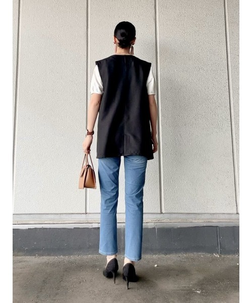 HONEYSUCKLE ROSE（ハニーサックルローズ）の「【接触冷感】【HONEYSUCKLE ROSE】サラサラクールジーンズ（デニムパンツ・レディース・ダークインディゴブルー/ダークグレー/ブラック/ライトインディゴブルー・L/M/S/XS）」の18枚目の写真