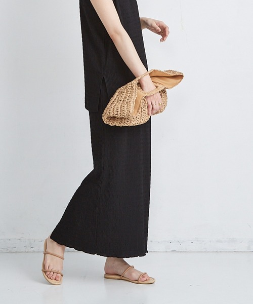 Shelly island（シェリーアイランド）の「楊柳カットタイトスカート（スカート・レディース・ブラック/ライトグリーン/ホワイト/ブラウン・FREE）」の6枚目の写真