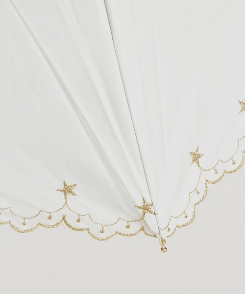 ALWAYS GOOD TIME（オルウェイズグッドタイム）の「【一級遮光・晴雨兼用】UV日傘/PARASOL/パラソル　スパークルスカイ（長傘・レディース・オフホワイト/ブラック/ネイビー・F）」の9枚目の写真