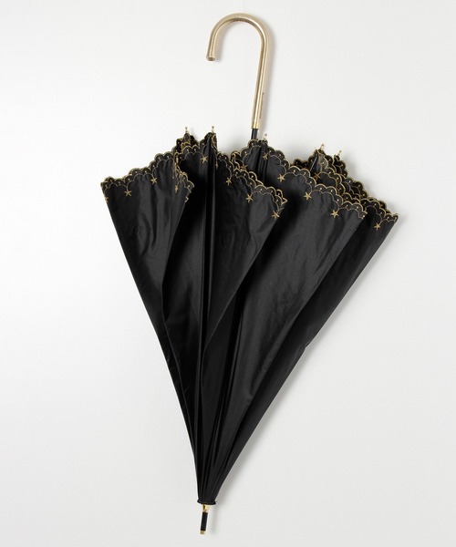 ALWAYS GOOD TIME（オルウェイズグッドタイム）の「【一級遮光・晴雨兼用】UV日傘/PARASOL/パラソル　スパークルスカイ（長傘・レディース・オフホワイト/ブラック/ネイビー・F）」の15枚目の写真