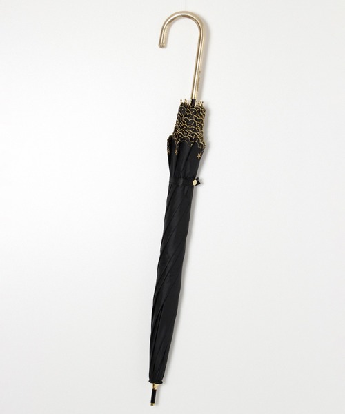 ALWAYS GOOD TIME（オルウェイズグッドタイム）の「【一級遮光・晴雨兼用】UV日傘/PARASOL/パラソル　スパークルスカイ（長傘・レディース・オフホワイト/ブラック/ネイビー・F）」の14枚目の写真