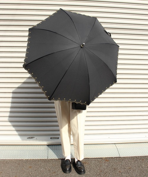 ALWAYS GOOD TIME（オルウェイズグッドタイム）の「【一級遮光・晴雨兼用】UV日傘/PARASOL/パラソル　スパークルスカイ（長傘・レディース・オフホワイト/ブラック/ネイビー・F）」の21枚目の写真