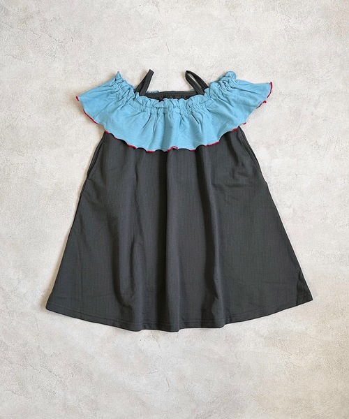 CALMIA(カルミア)の「オフショルダーワンピース(90~150cm)(ワンピース・キッズ・ブラック/ピンク/イエロー・90/100/110/120/130/140/150)」の4枚目の写真