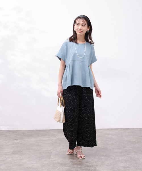 Chez toi（シェトワ）の「サイドシャーリングフレアブラウス