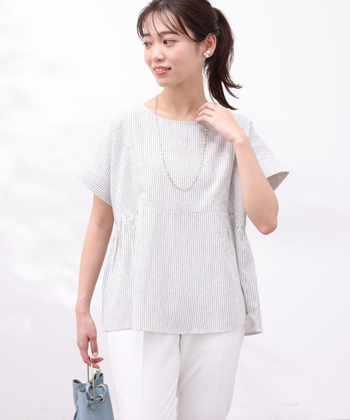 Chez toi（シェトワ）の「サイドシャーリングフレアブラウス
