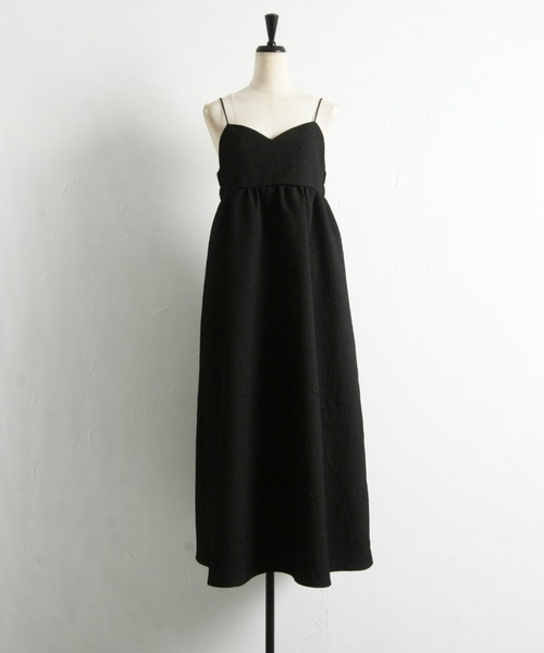 &. NOSTALGIA(アンドドットノスタルジア)の「【ZOZO限定】ふくれジャガードキャミワンピース(ワンピース・レディース・ブラック/ベージュ・FREE)」の8枚目の写真