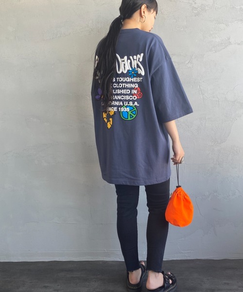 BEN DAVIS（ベンデイビス）の「【WEB限定】[BEN DAVIS/ベンデイビス] GRATEFUL バックプリントTシャツ（Tシャツ/カットソー・レディース・ネイビー/アイボリー/ホワイト・M/XL/L）」の3枚目の写真
