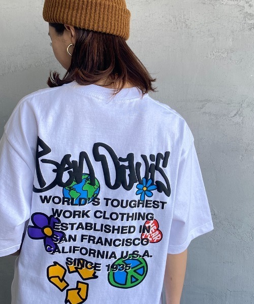 BEN DAVIS（ベンデイビス）の「【WEB限定】[BEN DAVIS/ベンデイビス] GRATEFUL バックプリントTシャツ（Tシャツ/カットソー・レディース・ネイビー/アイボリー/ホワイト・M/XL/L）」の2枚目の写真