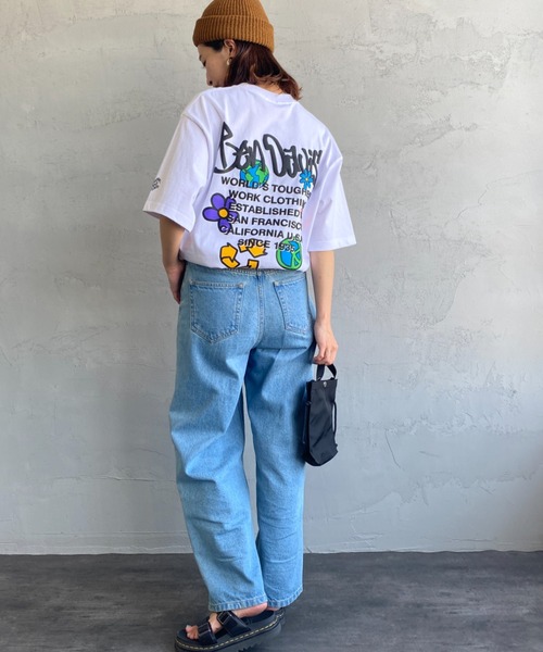 BEN DAVIS（ベンデイビス）の「【WEB限定】[BEN DAVIS/ベンデイビス] GRATEFUL バックプリントTシャツ（Tシャツ/カットソー・レディース・ネイビー/アイボリー/ホワイト・M/XL/L）」の5枚目の写真