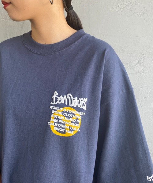 BEN DAVIS（ベンデイビス）の「【WEB限定】[BEN DAVIS/ベンデイビス] GRATEFUL バックプリントTシャツ（Tシャツ/カットソー・レディース・ネイビー/アイボリー/ホワイト・M/XL/L）」の4枚目の写真
