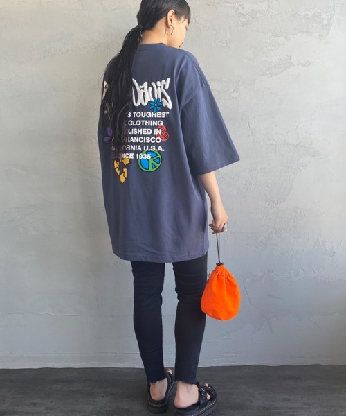BEN DAVIS（ベンデイビス）の「【WEB限定】[BEN DAVIS/ベンデイビス] GRATEFUL バックプリントTシャツ（Tシャツ/カットソー・レディース・ネイビー/アイボリー/ホワイト・M/XL/L）」の16枚目の写真