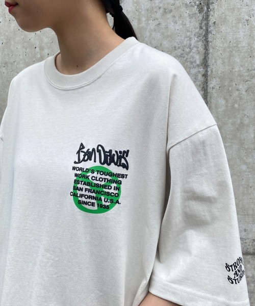 BEN DAVIS（ベンデイビス）の「【WEB限定】[BEN DAVIS/ベンデイビス] GRATEFUL バックプリントTシャツ（Tシャツ/カットソー・レディース・ネイビー/アイボリー/ホワイト・M/XL/L）」の13枚目の写真