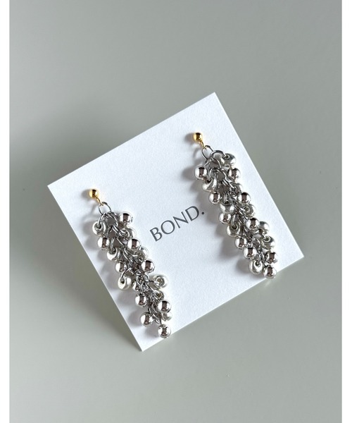 tone（トーン）の「【BOND】Czech beads wisteria(MA)（ピアス（両耳用）・レディース・ゴールド/シルバー・FREE）」の2枚目の写真