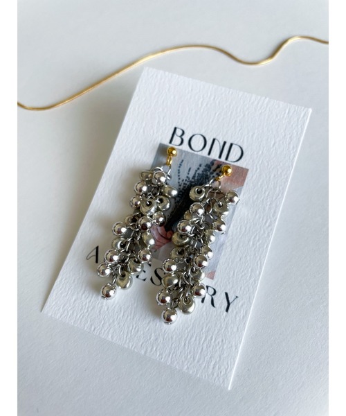 tone（トーン）の「【BOND】Czech beads wisteria(MA)（ピアス（両耳用）・レディース・ゴールド/シルバー・FREE）」の3枚目の写真