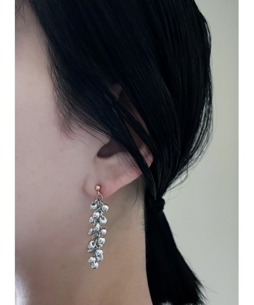 tone（トーン）の「【BOND】Czech beads wisteria(MA)（ピアス（両耳用）・レディース・ゴールド/シルバー・FREE）」の5枚目の写真