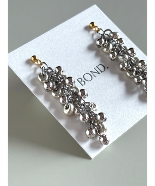 tone（トーン）の「【BOND】Czech beads wisteria(MA)（ピアス（両耳用）・レディース・ゴールド/シルバー・FREE）」の11枚目の写真