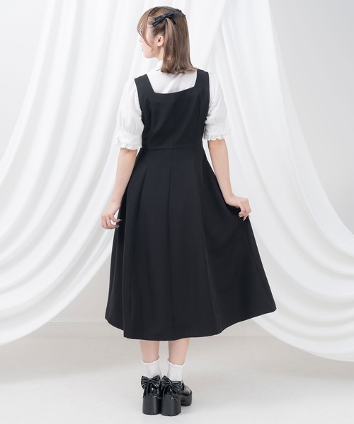 Newlyme(ニューリーミー)の「ー5kg美ラインジャンスカワンピース【選べる3丈】【選べるネック】(ワンピース・レディース・ブラック系その他/ダークブラック/クリアブラック/スミクロ/ブラック/ライトブラック・MEDIUM/XX-LARGE/LARGE/X-LARGE/SMALL)」の19枚目の写真