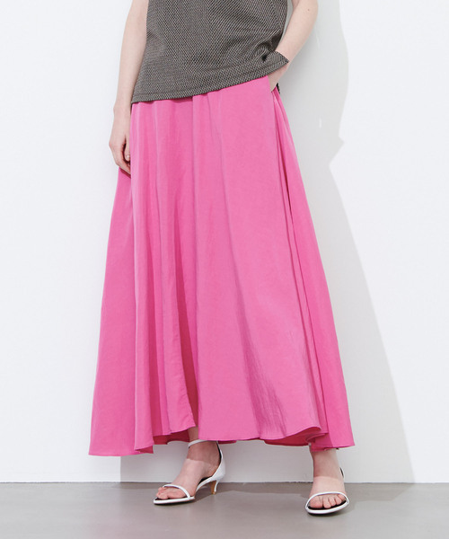 N.O.R.C(ノーク)の「LINEN RAYONフレアスカート(スカート・レディース・ブラック/オフホワイト/ピンク・S/M)」の3枚目の写真
