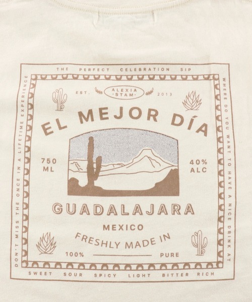 ALEXIA STAM(アリシアスタン)の「Mexican Tequila Label Graphic Tee / メキシカンテキーラTee(Tシャツ/カットソー・レディース・オフホワイト/ライトベージュ・FREE)」の21枚目の写真