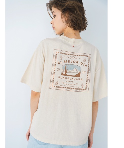 ALEXIA STAM(アリシアスタン)の「Mexican Tequila Label Graphic Tee / メキシカンテキーラTee(Tシャツ/カットソー・レディース・オフホワイト/ライトベージュ・FREE)」の9枚目の写真