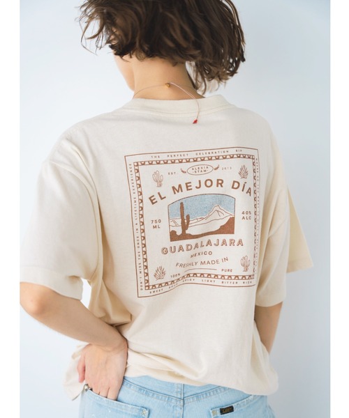 ALEXIA STAM(アリシアスタン)の「Mexican Tequila Label Graphic Tee / メキシカンテキーラTee(Tシャツ/カットソー・レディース・オフホワイト/ライトベージュ・FREE)」の10枚目の写真