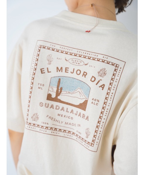 ALEXIA STAM(アリシアスタン)の「Mexican Tequila Label Graphic Tee / メキシカンテキーラTee(Tシャツ/カットソー・レディース・オフホワイト/ライトベージュ・FREE)」の11枚目の写真