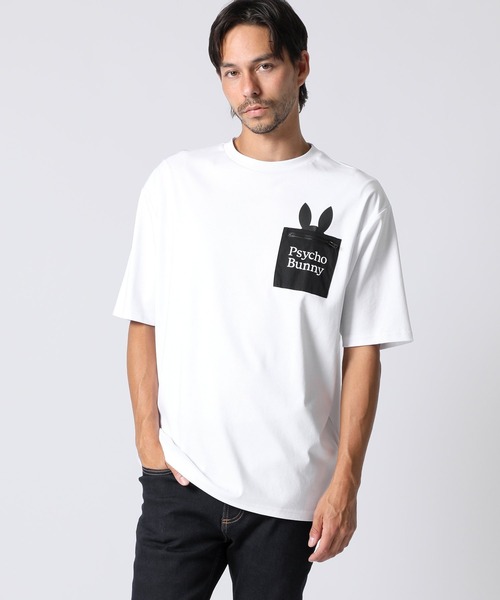 美品】サイコバニー ジップアップ長袖セーター ホワイト/グレー 美品