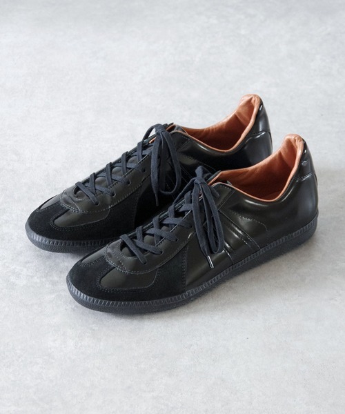 REPRODUCTION OF FOUND（リプロダクションオブファウンド）の「REPRODUCTION OF FOUND (リプロダクション オブ ファウンド) GERMAN MILITARY TRAINER ジャーマントレーナー 1700LUX ガラスレザー スニーカー（スニーカー・メンズ・ブラック/ベージュ/ホワイト・41/42/43/44/36/37/38/39/40）」の14枚目の写真