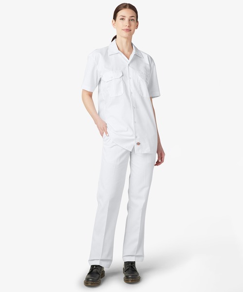 Dickies(ディッキーズ)の「S/S ワークシャツ レギュラーフィット "1574"(シャツ/ブラウス・メンズ・レンガ/オフホワイト/ホワイト/チャコールグレー/ブラック/ダークグリーン系/ダークネイビー/サンドベージュ/オリーブ・XX-LARGE/LARGE/X-LARGE/MEDIUM/SMALL)」の10枚目の写真