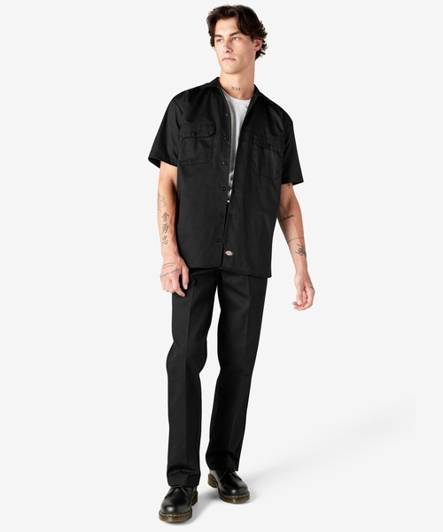 Dickies(ディッキーズ)の「S/S ワークシャツ レギュラーフィット "1574"(シャツ/ブラウス・メンズ・レンガ/オフホワイト/ホワイト/チャコールグレー/ブラック/ダークグリーン系/ダークネイビー/サンドベージュ/オリーブ・XX-LARGE/LARGE/X-LARGE/MEDIUM/SMALL)」の11枚目の写真