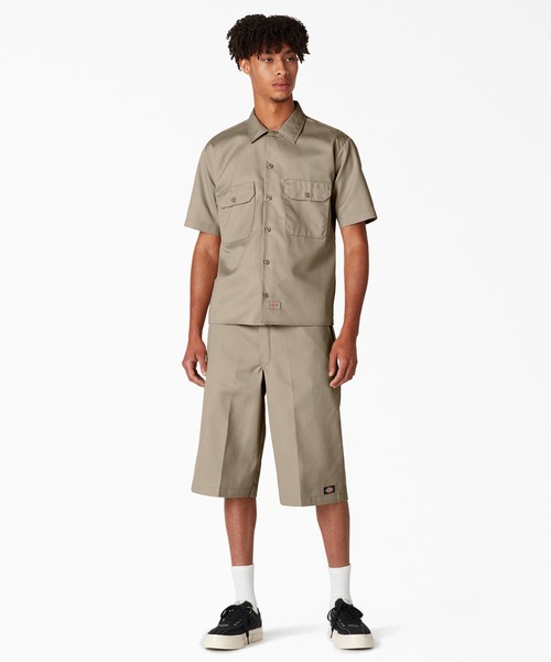 Dickies(ディッキーズ)の「S/S ワークシャツ レギュラーフィット "1574"(シャツ/ブラウス・メンズ・レンガ/オフホワイト/ホワイト/チャコールグレー/ブラック/ダークグリーン系/ダークネイビー/サンドベージュ/オリーブ・XX-LARGE/LARGE/X-LARGE/MEDIUM/SMALL)」の13枚目の写真