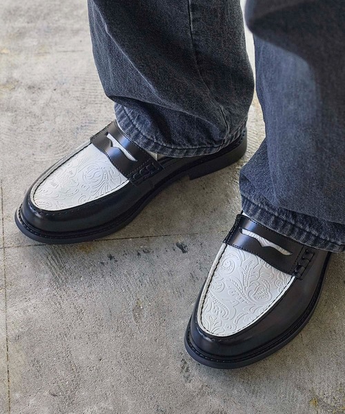 靴 London Shoe Make Oxford and Derby 9005 レザー コイン ローファー / 牛革 / London Shoe Make Oxford and