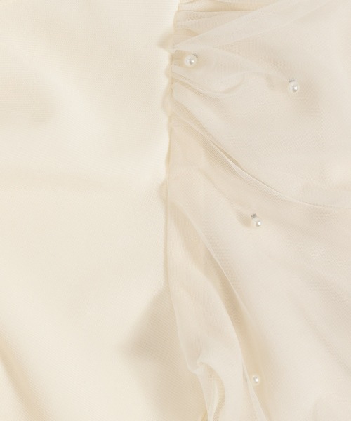 mysty woman（ミスティウーマン）の「パールシアースリーブプルオーバー　972190（Tシャツ/カットソー・レディース・ブラック/アイボリー/グレー・FREE）」の11枚目の写真