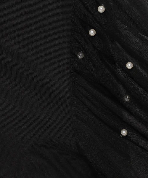 mysty woman（ミスティウーマン）の「パールシアースリーブプルオーバー　972190（Tシャツ/カットソー・レディース・ブラック/アイボリー/グレー・FREE）」の14枚目の写真