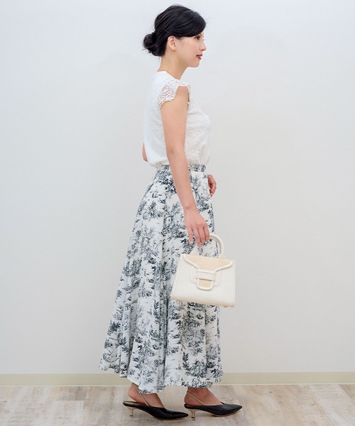 冷感レース袖リブトップス(マタニティ/授乳対応)（マタニティウェア/グッズ）｜SweetMommy（スウィートマミー）